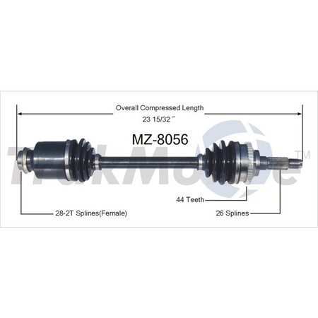 SURTRACK AXLE Cv Axle Shaft, Mz-8056 MZ-8056